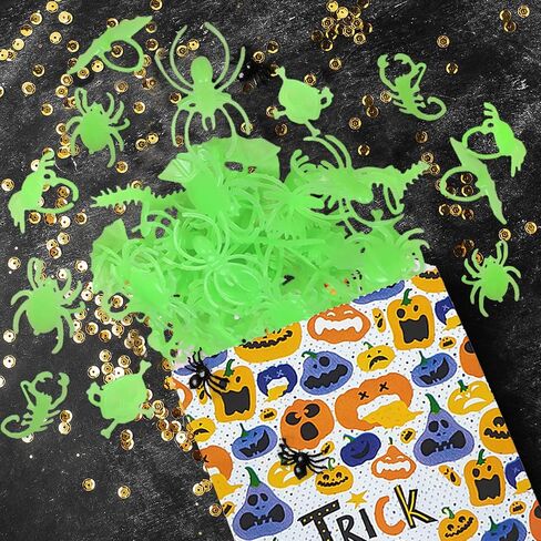 Halloween Spider Rings Glow in The Dark, Plastic Bugs Insects Toys for Kids in Kuwait