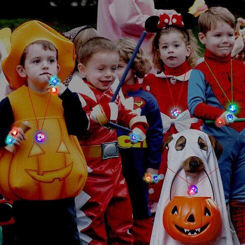 W&O 50pcs Halloween LED Light Up Rings – 15 Styles Glow Party Favors, Perfect Party Supplies for Trick-or-Treat Swag in Kuwait