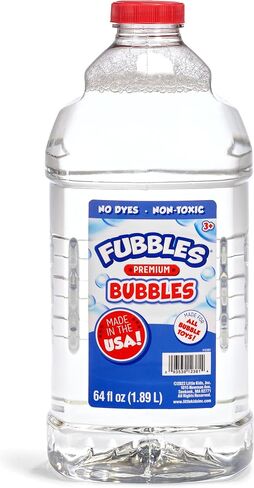Little Kids Bubbles by Fubbles | Made in The USA | 64oz Non Toxic Bubble Solution | Refill Solution for Bubble Machines and Bubble Toys in Kuwait