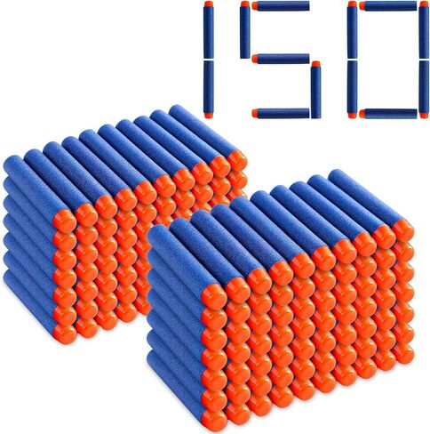 Pokiiulk Refill Darts Bullets Compatible with Nerf Guns N-Strike Elite Series, 300PCS Refill Darts Premium Foam Bullets Pack with Portable Storage Bucket in Kuwait