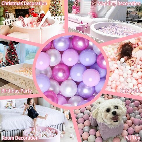 GOGOSO Ball Pits Balls for Toddlers Pack of 50 100 200 Plastics Shape Ball Non-Phthalate Non-BPA Non-Toxic 2.2-Inch Crush Proof Play Balls in Saudi Arabia