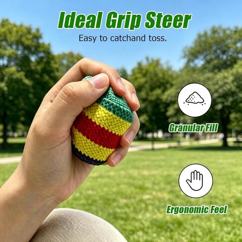 BOVVSKY Hand-Made Hacky Footbag Set, Upgraded Soft Footbag Sacks for Kicking & Balance Training, Portable Footbags for Outdoor Games in Saudi Arabia