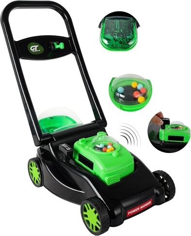 Kids Lawn Mower with Realistic Grass-Cutting Action and Sounds – No Batteries Required | Fun Outdoor Push Toy, Birthday Gift & Holiday Present for 3, 4, 5, 6Year Old Boys and Girls (Black) in Kuwait