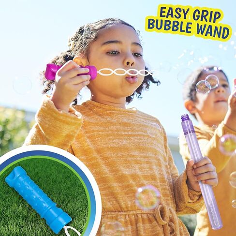 Sunny Days Entertainment Maxx Bubbles 4oz Bubble Wands – 6 Pack Bubble Wand Toy | Summer Fun, Outdoor Birthday Party Favors for Kids, 101799 Blue in Kuwait