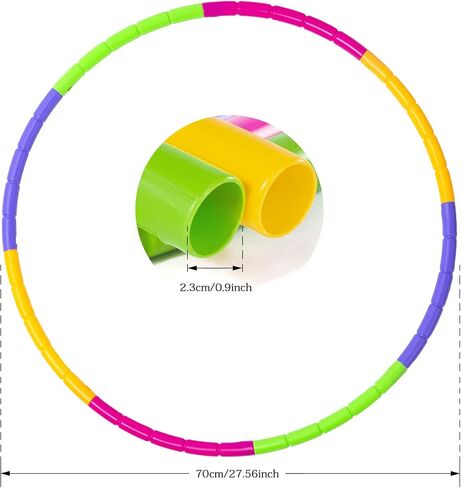 Kids Exercise Hoop Detachable & Size Adjustable Hoop Professional Ring for Kids Party Games in Kuwait