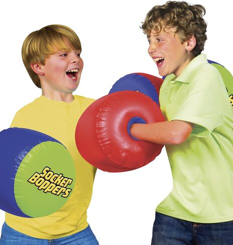 Socker Boppers Inflatable Boxing Pillows - Pair Boppers – colors will vary, Box and Bop, Durable Vinyl, Active Outlet That Aids in Agility, Balance and Coordination, Safe Fun Indoor or Out,(Pack of 2) in Kuwait