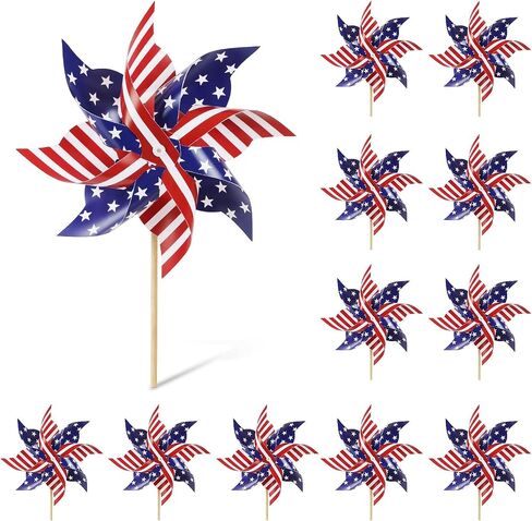 HOOSUN 12 Pack Rainbow Pinwheels for Yard and Garden,Rainbow Party Decorations for Kids, Colorful Garden Wind Spinners Outdoor Decor,Party Favors for Kids,Lawn,Yard,Patio in Kuwait