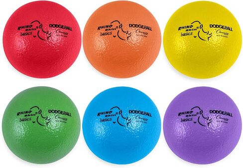 مجموعة Dodgeball Skin Skin Sports-6 كرات الرغوة الناعمة مع طلاء مقاوم للدموع ، سطح قبضة ، ارتداد منخفض ، حقيبة شبكية ، ملعب داخلي وخارجي أو مجموعة كرة من فئة PE-6 "أو 7" in Kuwait