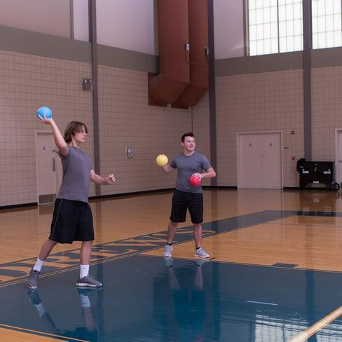 مجموعة Dodgeball Skin Skin Sports-6 كرات الرغوة الناعمة مع طلاء مقاوم للدموع ، سطح قبضة ، ارتداد منخفض ، حقيبة شبكية ، ملعب داخلي وخارجي أو مجموعة كرة من فئة PE-6 "أو 7" in Kuwait