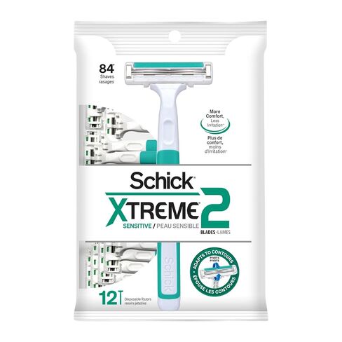 Schick Slim Twin ST 2 Disposable Razors for Men Sensitive Skin Shaving Razor, 12 Count in Kuwait
