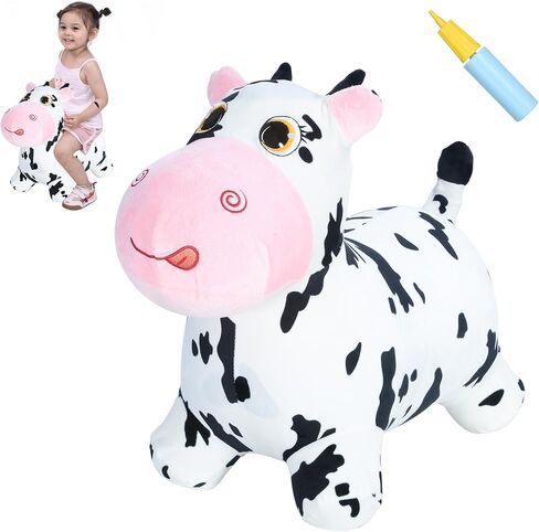INPANY Bouncy Horse, Plush Bull Hoppers Toys for 2-5 Kids, Indoor & Outdoor in Kuwait
