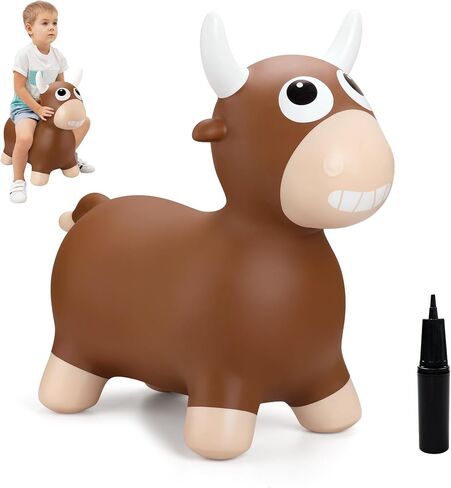 ZOOJOY Inflatable Horse Hopping Toy, Ride-on Bouncy Animal for Toddler 18M+ in Kuwait