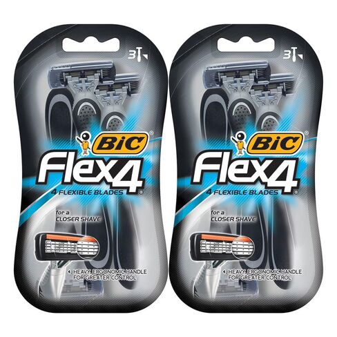 Bic Bic Flex 4 Disposable Shavers, 3 each (Pack of 2) in Kuwait