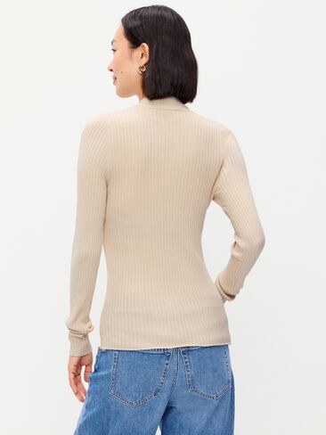 Old Navy SoSoft Lite Ribbed Mock-Neck - Wish Bone in Kuwait