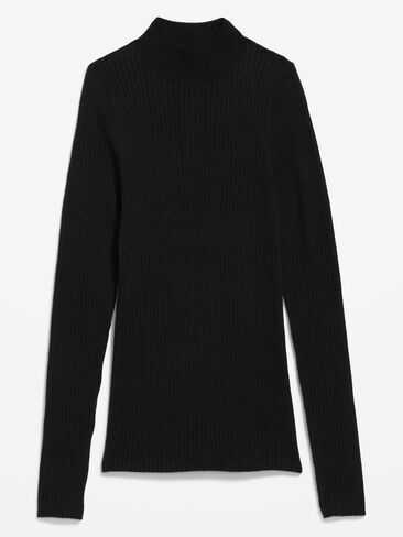 Old Navy SoSoft Lite Ribbed Mock-Neck Sweater - Black Jack in Kuwait