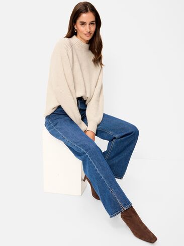 Old Navy SoSoft Mock-Neck Shaker Sweater - Wish Bone in Kuwait