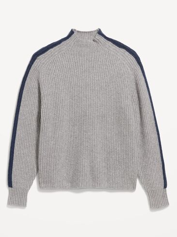 Old Navy SoSoft Sport Mock-Neck Shaker Sweater - Heather Gray in Kuwait
