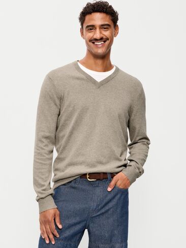 Old Navy V-Neck Sweater - Tan Heather in Kuwait
