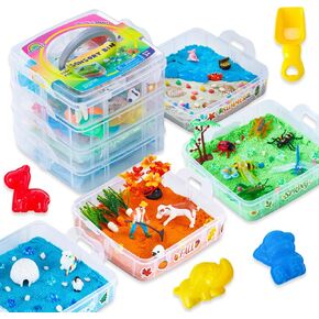 AGENTLAN Stackable Sensory Bin, Unicorn & Pet Sensory Sand Play Set in Saudi Arabia