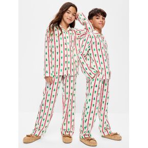 Old Navy Gender-Neutral Printed Flannel Pajama Pants Set for Kids - Tree Stripes (Match the Fam!) in Kuwait