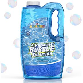 Aujazyble 2 Bottles Bubbles Solution Refill 64 OZ for Bubble Machine Wands in Kuwait