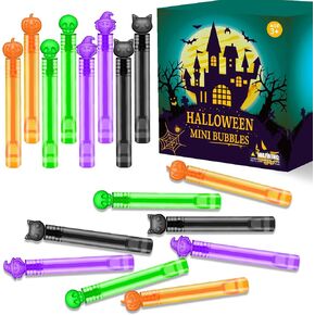 Halloween Treats Non Candy for Toddlers 24-300 PCS, Mini Bubble Wands Prizes Toys Gifts Bags for Kids, Small Halloween Birthday Classroom Party Basket Goody Bag Stuffer Trinkets Stuff for Boys Girls in Kuwait