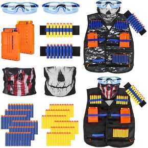 Fun Kids Tactical Vest Kit for Nerf Guns with 2-Pack Gift Set for Boys 4-12 in Kuwait