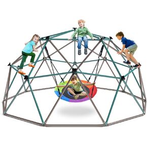 Hapfan 10 ft Climbing Dome Swing Set with Saucer Swing for Kids 3-12 in Saudi Arabia
