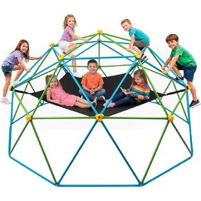 Hurtle 10ft Climbing Dome with Hammock for Kids, Sturdy Steel Dome Climber, Outdoor Backyard Jungle Gym & Monkey Bars, Fun Active Play Structure for Boys & Girls in Kuwait