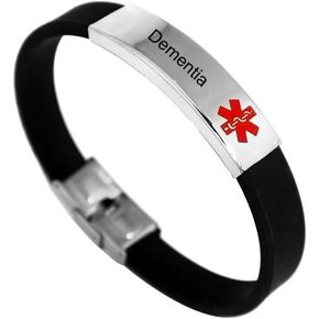ZKXXJ Medical Alert Bracelet for Teens Adults Boys Girls,Silicone Wristband Emergency ID Identification Cuff Bracelets Health Allergy Awareness Jewelry for Men Women in Kuwait