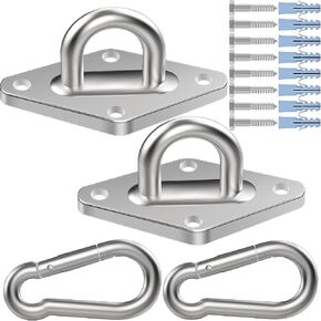 Hammock Hooks 2 Pack, Heavy Duty Hammock Hanging Kit, M8 Pad Eye Hanging Hooks for Porch Swing, 1000Lbs Holding Capacitym,Black in Kuwait