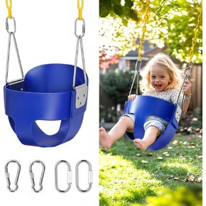 little dove High Back Full Bucket,Toddler Swing with Coated Chains & Triangle Dip Pinch Protection for Safety,Baby Swing Outdoor with Locking Buckles,Toddler Bucket Swing for Backyard,Playground,Green in Kuwait