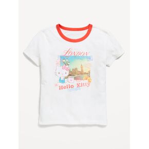 Old Navy Hello Kitty® Ringer Graphic T-Shirt for Girls - Sea Salt in Kuwait