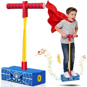 Foam Pogo Jumper for Kids, Pogo Stick with Bungee Cord, Improve Balance & Coordination, Safe Outdoor Toys for Boys, Easter Basket Stuffers, Birthday Gifts, Christmas Stocking Stuffers (Blue) in Saudi Arabia