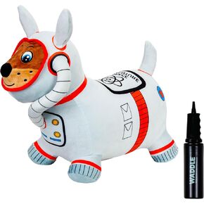 Waddle Inflatable Animal Hopper - Kids, Toddler Toys, Bouncy Animal Hopper, Hopping Plush Toy, Indoor and Outdoor, Pump Included, Riding Toys for Boys and Girls Ages 2 and Up in Kuwait