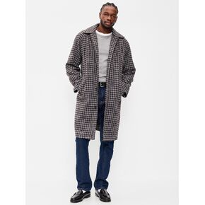 Old Navy Relaxed Long Twill Topcoat for Men - Dark Walnut in Kuwait