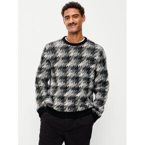 Old Navy Crew-Neck Wool-Blend Sweater - Houndstooth in Kuwait
