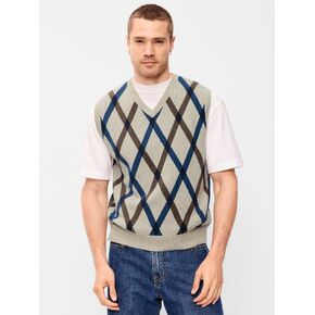 Old Navy SoSoft Lite Sweater Vest - Blue Argyle in Kuwait