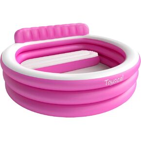 Toysical Inflatable Pool for Kids and Adults with Pump - 118 x 72 x 22 - More Durable Than Other Blow up Pools for Adults - Includes Patches in Kuwait