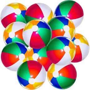 Beach Ball 12 Pack - 12'' Inflatable Beach Balls for Kids Bulk, Swimming Pool Toys Beach Toys for Summer Water Games, Hawaiian Tropical Theme Party Decorations Favors Supplies in Saudi Arabia