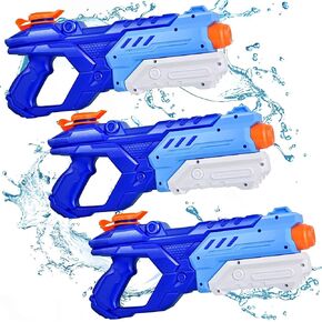 Quanquer 3 Pack Water Guns for Kids Adults - 600CC Squirt Water Toy Gun Super Blaster Soaker Long Range High Capacity Summer Swimming Beach Outdoor Water Fighting Play Pool Toys for Boys Girls (Blue) in Kuwait