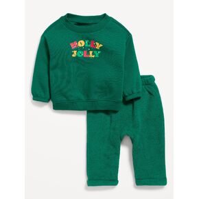 Old Navy Cozy Graphic Sweatshirt and Pants Set for Baby - Victorian Jade in Kuwait
