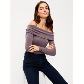Old Navy Off-The-Shoulder Long-Sleeve Fitted Top - Veil my Night in Saudi Arabia