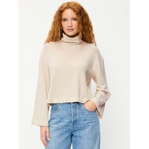 Old Navy Long-Sleeve Oversized Turtleneck Sweater - Wish Bone in Saudi Arabia