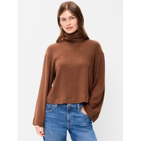 Old Navy Long-Sleeve Oversized Turtleneck Sweater - Coco de mer in Saudi Arabia