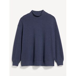 Old Navy Oversized Mock-Neck Long-Sleeve Top - Volcanic Glass in Saudi Arabia