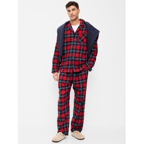 Old Navy Flannel Pajama Set for Men - Red Plaid (Match the Fam!) in Kuwait