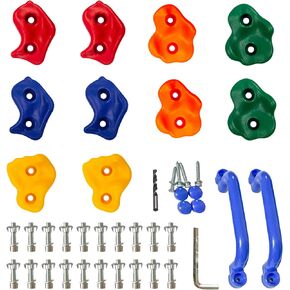 KINSPORY 20pc Rock Wall Climbing Holds for Kid, Play Set Climber Attachment in Kuwait