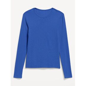 Old Navy Snug Crew-Neck Long Sleeve T-Shirt - CRAYON BLUE in Saudi Arabia