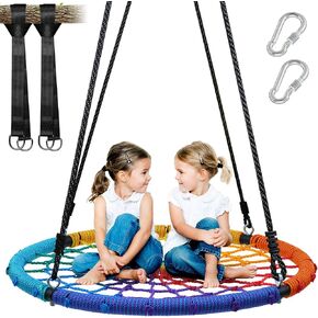 Trekassy 40" Spider Web Saucer Tree Swing for Kids & Adults - Rainbow in Saudi Arabia